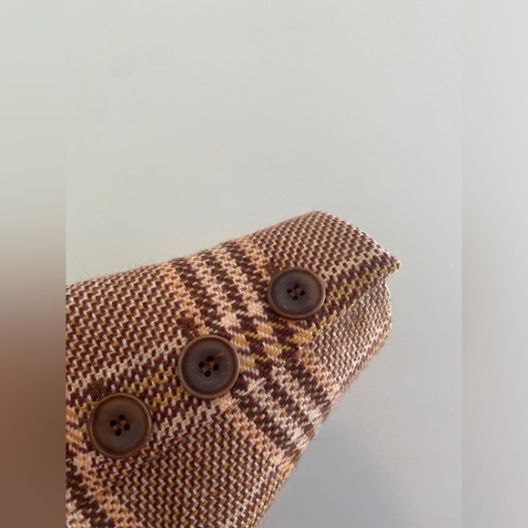 ESCADA 100% Wool Vintage Brown Plaid Blazer Sz 34 U.S XS - Picture 2 of 6